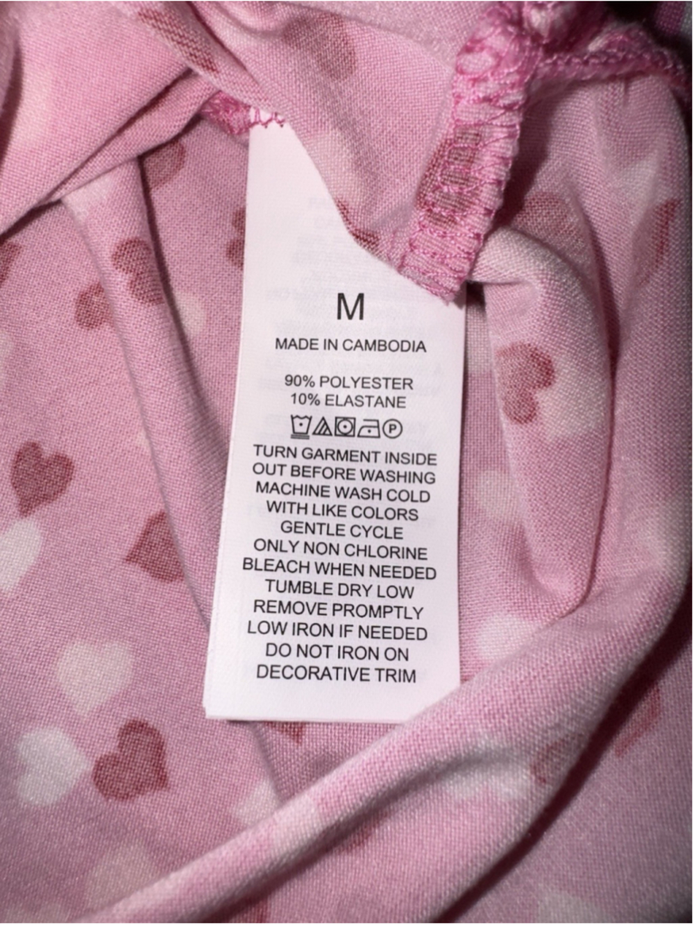 Kate Spade New York Heart Print Pajama Set Pink Loungewear Soft Girl PJ Medium - Picture 5 of 15